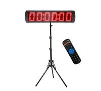 Reloj de Pared Digital de 5 Pulgadas, LED Temporizador de Gimnasio con trípode, Temporizador de competición de 6 dígitos Cuenta Regresiva/Ascendente con Control Remoto