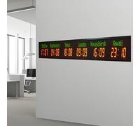 Reloj De Pared Digital LED, Reloj Digital Con Múltiples Zonas Horarias, Reloj Mundial, Reloj Mundial Con Zonas Horarias De 3/4/5/6 Horas, Reloj De Pared Con Zona Horaria Urbana,6city