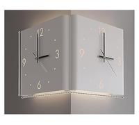 Reloj de pared digital LED silencioso, para sala de estar, oficina, fácil de instalar, diseño moderno, pantalla grande, funciona con pilas