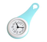 Reloj de pared digital silencioso para baño y ducha, impermeable, a prueba de humedad con pantalla grande, temporizador de cocina fácil de colgar, funciona con pilas, blanco (cian)