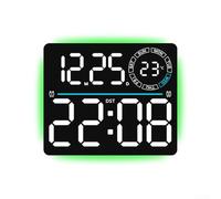Reloj de pared electrónico Vivir con indicador de número de semana de temperatura y función de temporizador de cuenta regresiva de modo dual (blanco)