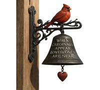 Reloj de pared estilo campana de cena rústico Reloj de doble propósito y homenaje Decoración al aire libre de bajo mantenimiento con significado para propietarios de granjas Coleccionistas Patio