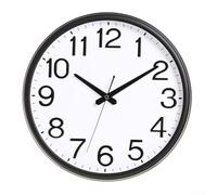 Reloj de pared funcional de 13 pulgadas sin tictac, funciona con pilas, perfecto para mejorar tu hogar u oficina (B)
