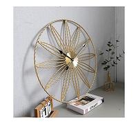 Reloj de pared grande de 24 pulgadas, estilo industrial vintage, reloj de metal para decoración del hogar, diseño silencioso que funciona con pilas para sala de estar, dormitorio, cocina