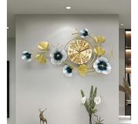 Reloj de Pared Grande para Sala de Estar, Moderno Reloj de Pared de Metal con decoración artística, silencioso, Funciona con Pilas, Reloj de Pared 3D