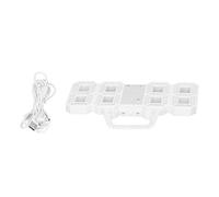 Reloj de Pared LED 3D Moderno Temporizador Despertador Digital con Temperatura, Fuente de Alimentación USB para Oficina en Casa, ABS Blanco 9,1x3,7 Pulgadas (Marco Blanco Carácter)