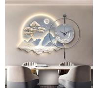 Reloj de pared LED con mando a distancia, funcionamiento silencioso, diseño decorativo iluminado para dormitorio y decoración del hogar