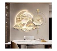 Reloj de pared LED con mando a distancia, funcionamiento silencioso, diseño decorativo iluminado para dormitorio y decoración del hogar