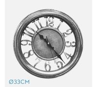 Reloj De Pared Limbo Negro / Plata 33D Mov.Continuo