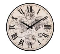 Reloj De Pared LOWELL JUSTAMINUTE Emisférico Romano Negro