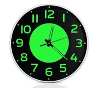 Reloj de pared luminoso, 30 cm, reloj de pared sin ruido de tictac, relojes de pared, funciona con pilas, para casa, escuela, oficina