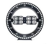 Reloj de pared luminoso multifuncional de 12 pulgadas que ofrece lecturas de hora, fecha y temperatura en un solo lugar (blanco)