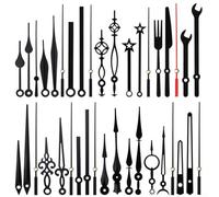 Reloj de pared mecanismo de movimiento de cuarzo para reparación y reemplazo de bricolaje, manecillas luminosas con eje largo y gancho de metal para un ajuste seguro