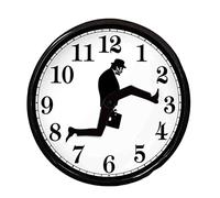Reloj de Pared Ministerio de Paseos Tontos Reloj de Cristal de Pared Reloj de Pared Silencioso para la Decoración de la Sala de Estar del Hotel