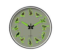 Reloj de pared moderno de animales, decoración redonda luminosa de cocina, 20,3 cm, reloj brillante fácil de leer, accesorios de esfera silenciosa, complemento elegante para zonas de cocina en el