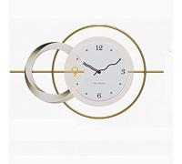 Reloj de Pared Moderno decoración Minimalista de Reloj de Pared Blanca súper Grande, Despertador de Metal de 20 Pulgadas, Silencio y sin Sonido, con batería, Adecuado para Sala Familiar, Sala de