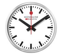 Reloj De Pared Mondaine WiFi Stop2Go Color Plata/Blanco 25 Cm MSM.25S11