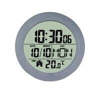 Reloj de pared para baño: resistente al agua, , fecha de temperatura digital, temporizador con pilas | Accesorios de ducha para cocina, spa, piscina, dormitorio de oficina, espejo de tocador de