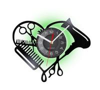 Reloj De Pared Para Peluquería, Decoración De Peluquería De 12 Pulgadas, Reloj Silencioso Con Tijeras Y Patrón De Peine, Decoración De Pared De Barbería, Reloj De Pared Para Peluquería, Decoración De