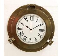 Reloj de Pared para Ventana de Barco de latón Marino de 15", diseño Vintage de navegación