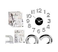 Reloj de Pared Pegatina Plateado ABS EVA (Ø 45 cm)