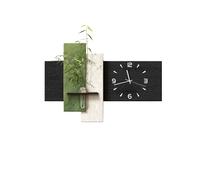 Reloj de Pared Rectangular Sencillo para Oficina con Estante, silencioso, Multicapa, Arte Creativo, para Sala de Estar, Dormitorio, Comedor.