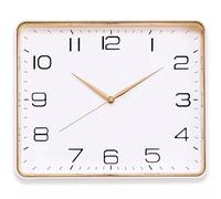 Reloj de pared reloj cuadrado de pared, reloj casero simple y de moda, reloj de pared, reloj de pared versátil, adecuado para sala de estar, estudio, reloj de decoración de la oficina (blanco)
