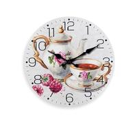 Reloj de Pared Reloj de Pared Madera Retro for Sala Estar, Dormitorio, Cocina, decoración, Reloj Cuarzo silencioso, Regalo Vacaciones, 10/12/14/16 Pulgadas decoración del hogar(16 Inch)