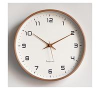 Reloj de pared, relojes, pared de madera de estilo nórdico europeo, diseño moderno, pared silenciosa de madera minimalista nórdica, sala de estar, cocina, decoración del hogar (color: B, tamaño: 10 pu