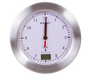 Reloj de pared resistente al agua Bresser MyTime Bath, blanco Base color 20x19x7 cm.