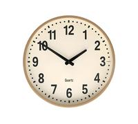 Reloj de Pared Silencioso 30 cm Efecto Madera Números Grandes Fácil de Leer