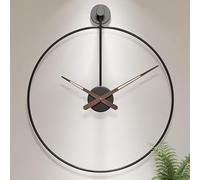 Reloj de pared silencioso, diseño redondo para sala de estar, dormitorio, oficina, movimiento de cuarzo, fácil de leer, sin tictac, decoración moderna del hogar