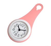 Reloj de pared silencioso impermeable para uso en el baño, diseño fácil de colgar, cuenta con una gran pantalla legible, funciona con pilas para mayor comodidad (rosa)