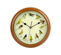 Reloj de pared silencioso, reloj de pared con canto de pájaros, elegantes relojes de pared, con 12 pájaros cantores locales, tomas naturales originales, decoración del hogar, reloj decorativo