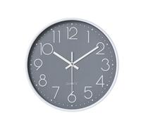 Reloj de pared, silencioso, sin tictac, relojes de pared pequeños de 8 pulgadas, funciona con pilas, reloj de pared redondo moderno para oficina, hogar, baño, cocina, dormitorio, escuela, sala de