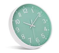 Reloj de Pared sin tictac, silencioso, 30 cm, Moderno, Cuarzo, Grande, Funciona con Pilas, Reloj de Pared estéreo Digital, fácil de Leer para Habitaciones, hogar, Cocina, Dormitorio, Oficina