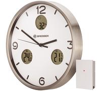 Reloj de pared Termo/Higro Bresser Bresser Optus MyTime Bresser MyTime io NX 30 cm, blanco Base color 41x33x6 cm.