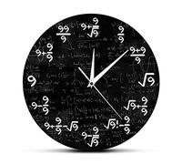 Reloj de Pared The Nines Math Reloj de Pared Número 9 Matemáticas Reloj Moderno Reloj de Pared Ecuación matemática El Reloj de Las fórmulas 9S Arte de Pared matemático