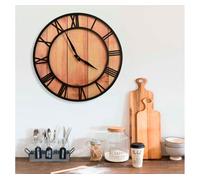 Reloj de pared tipo industrial negro/natural ø39 cm