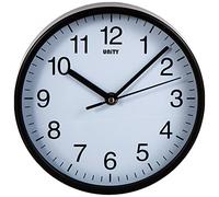 Reloj de Pared Unity, Radcliffe, Barrido silencioso, Moderno, Negro, 20 cm