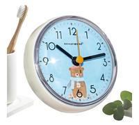Reloj de pared | Ventosa silenciosa de diseño compacto | Decoración de pared para cocina, sala de estar, cuarto de baño, escuela, oficina, granja, mesa estante