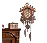 Reloj de pared vintage, campanilla para todas las horas, de madera, funciona con pilas, reloj retro para la decoración del hogar, adecuado para la oficina en casa, sala de estudio, así como coulo