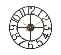 Reloj de pared vintage para exteriores, decoración estética para hogares y jardines y fácil de leer con movimiento silencioso (C)