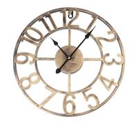 Reloj de pared vintage para exteriores, decoración estética para hogares y jardines y fácil de leer con movimiento silencioso (A)
