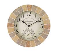 Reloj de pared y termómetro Smart Garden Outside-In Stonegate Sandstone 10in (5065030)