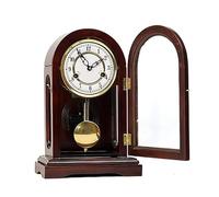 Reloj de péndulo, diseño clásico de arco con campanillas Westminster, reloj de mesa mecánico para sala de estar y decoración del hogar