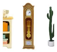 Reloj de péndulo para casa de muñecas, miniatura victoriana en 1 12, reloj de péndulo para casas de muñecas - Para coleccionistas adultos y jóvenes dormitorio salón oficina casa