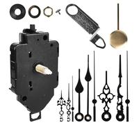 Reloj de péndulo silencioso de cuarzo con 3 juegos de manecillas y péndulo, movimiento para reloj de pared, repuesto para reloj de pared, piezas de reparación de bricolaje (eje de 23 mm)