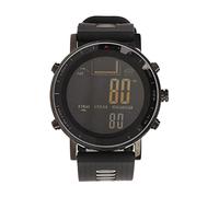 Reloj de Pesca Multifuncional para Deportes Al Aire con Rastreador de Presión de Aire para Entusiastas Digitales del Senderismo, Acero Inoxidable y Material de Goma (Negro Gris)