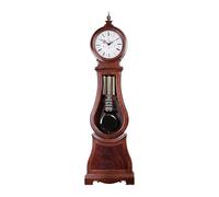 Reloj de pie con tribuna, Marco de Madera, Reloj de pie, Reloj de pie contemporáneo en marrón Rojizo, Relojes de pie de pie, Reloj de Sala de Estar